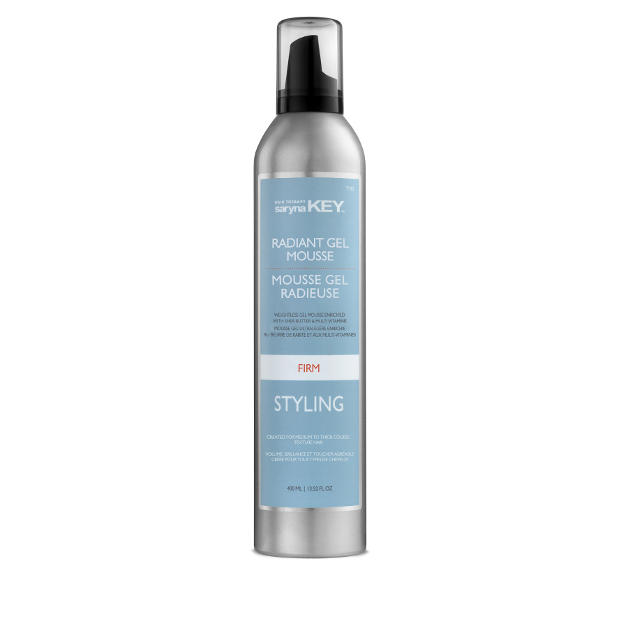 MOUSSE GEL RADIEUSE CRÉÉE POUR TOUS TYPES DE CHEVEUX